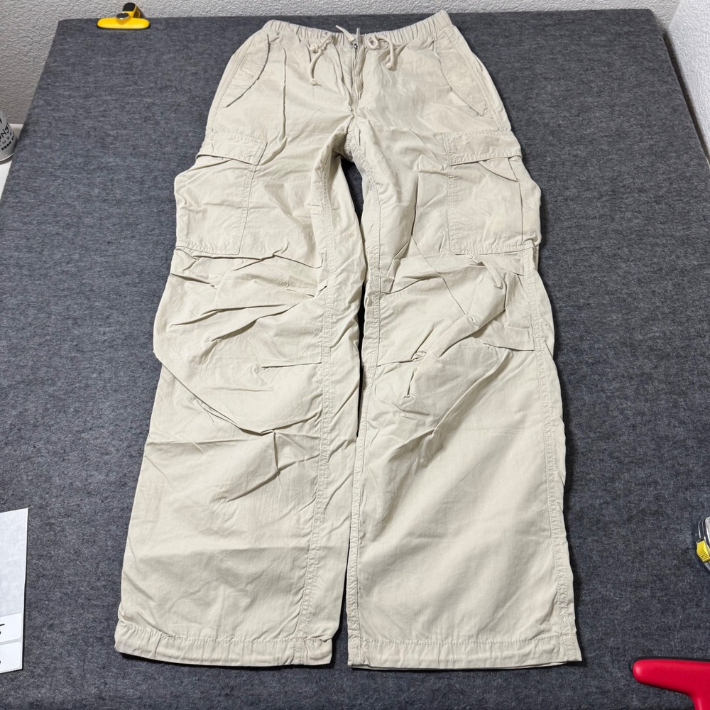 TNA Aritzia Surplus Division Cargo Pants Beige Tan Wide Leg XS Streetwear
